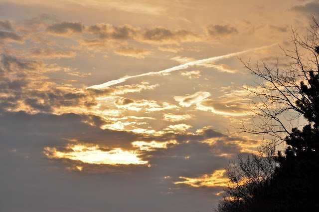 cross of clouds in sky by Katie M. Reid Photography 