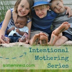 Intentional Mothering Series button by Katie M. Reid