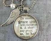 Vintage dictionary Grace necklace by Krafty Kash