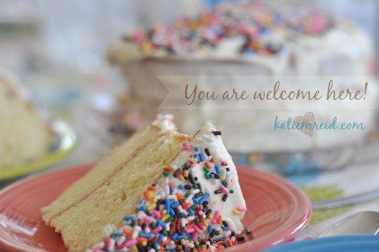 welcome cake for katie m. reid website