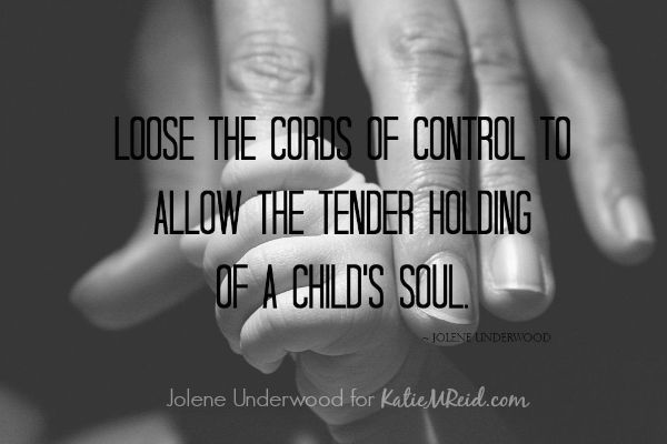 Loosen the cords of control by Jolene Underwood 