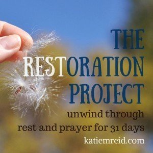 The Restoration Project 31 Day Series by Katie M Reid