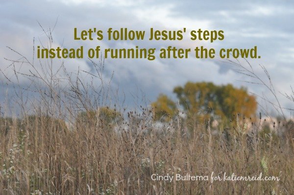 Follow Jesus' steps don't run after the crowd