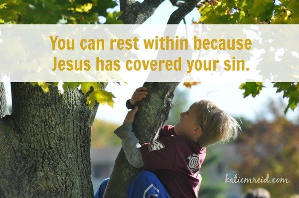 Rest with because Jesus covers sin