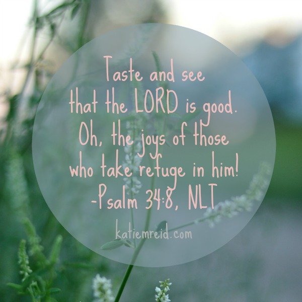 Taste and See that the Lord is good Psalm 34:8