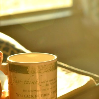 Sunny mug at daybreak by Katie M. Reid