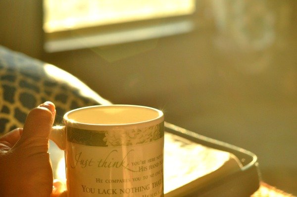 Sunny mug at daybreak by Katie M. Reid 