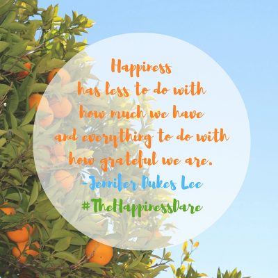 Happiness and gratefulness quote by Jennifer Dukes Lee image by Katie M. Reid