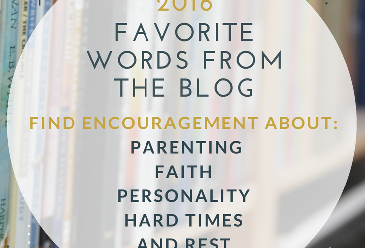 Favorite words from the blog 2016 by Katie M. Reid