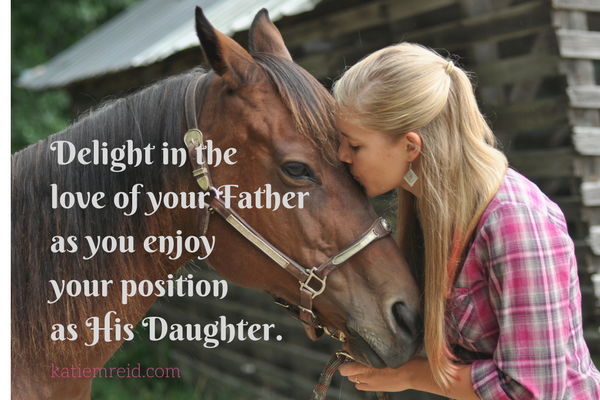 Delight in the love of your Father as you enjoy your position as His daughter by Katie M. Reid Photography