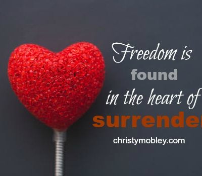 Freedom found in surrender series by Christy Mobley