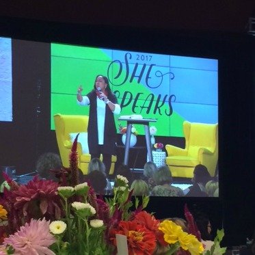 Chrystal Evans Hurst speaking at She Speaks Conference 2017