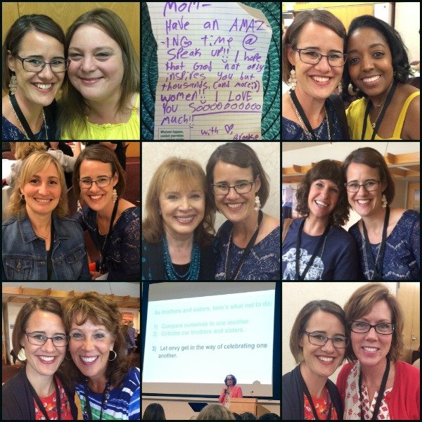 Katie M. Reid's pic collage of Carol Kent's Speak Up Conference 2017