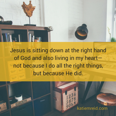 Jesus is living in my heart quote by Katie M. Reid author and speaker and singer