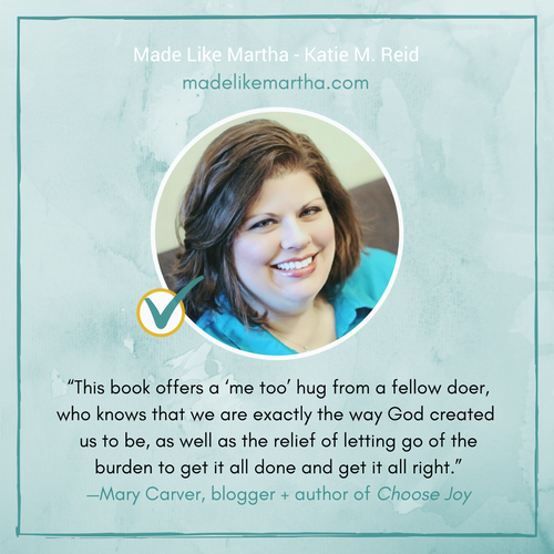 Mary Carver's endorsement of Made Like Martha by Katie M. Reid 