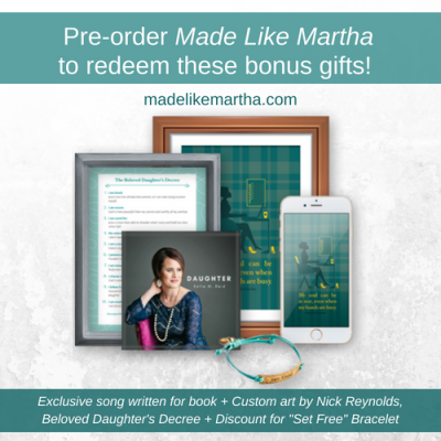 Made Like Martha by Katie M. Reid five exclusive pre-order gifts