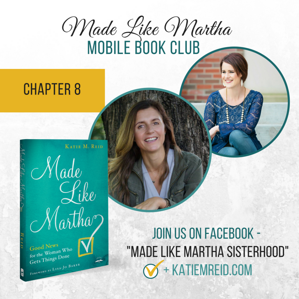 Made Like Martha mobile book club for Chapter 8 with Niki Hardy and Katie Reid. 