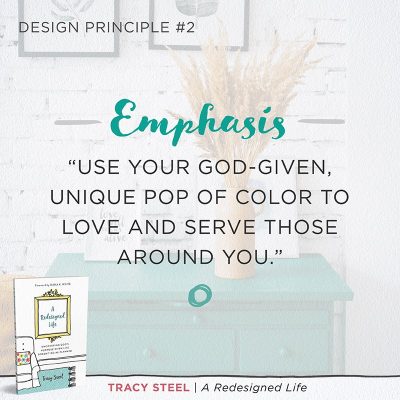 A Redesigned Life book by Tracy Steel Emphasis design principle