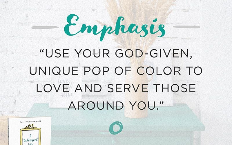 A Redesigned Life book by Tracy Steel Emphasis design principle