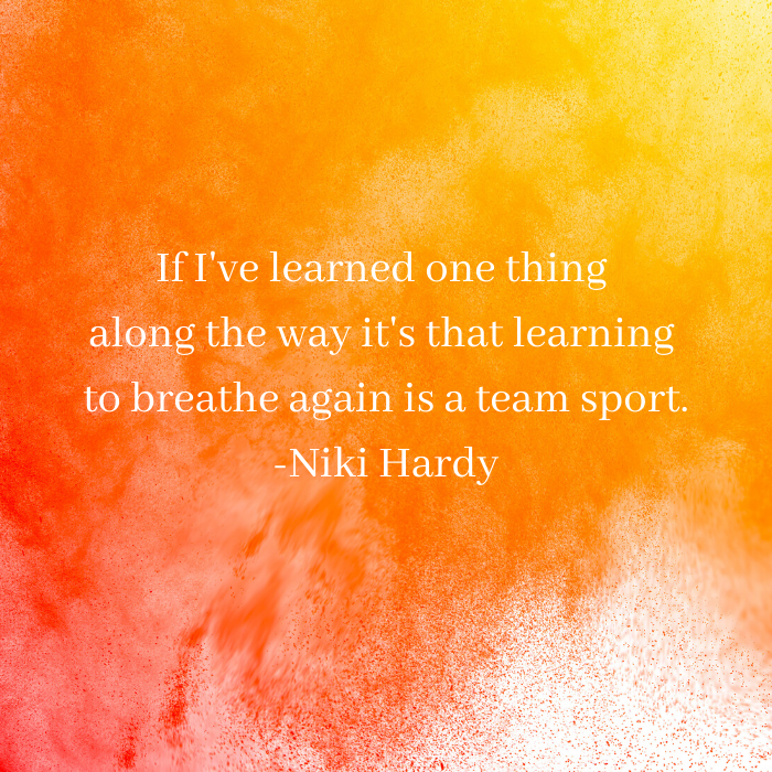 Breathing again team sport Niki Hardy book 