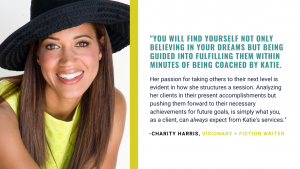 Charity Harris endorsement for Katie Reid's Inspiration Doula services creative coaching