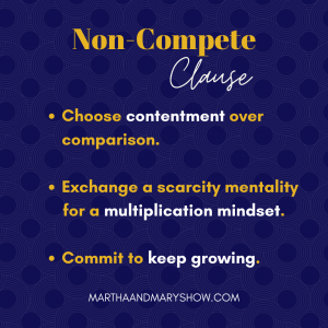 Non compete clause martha mary show podcast