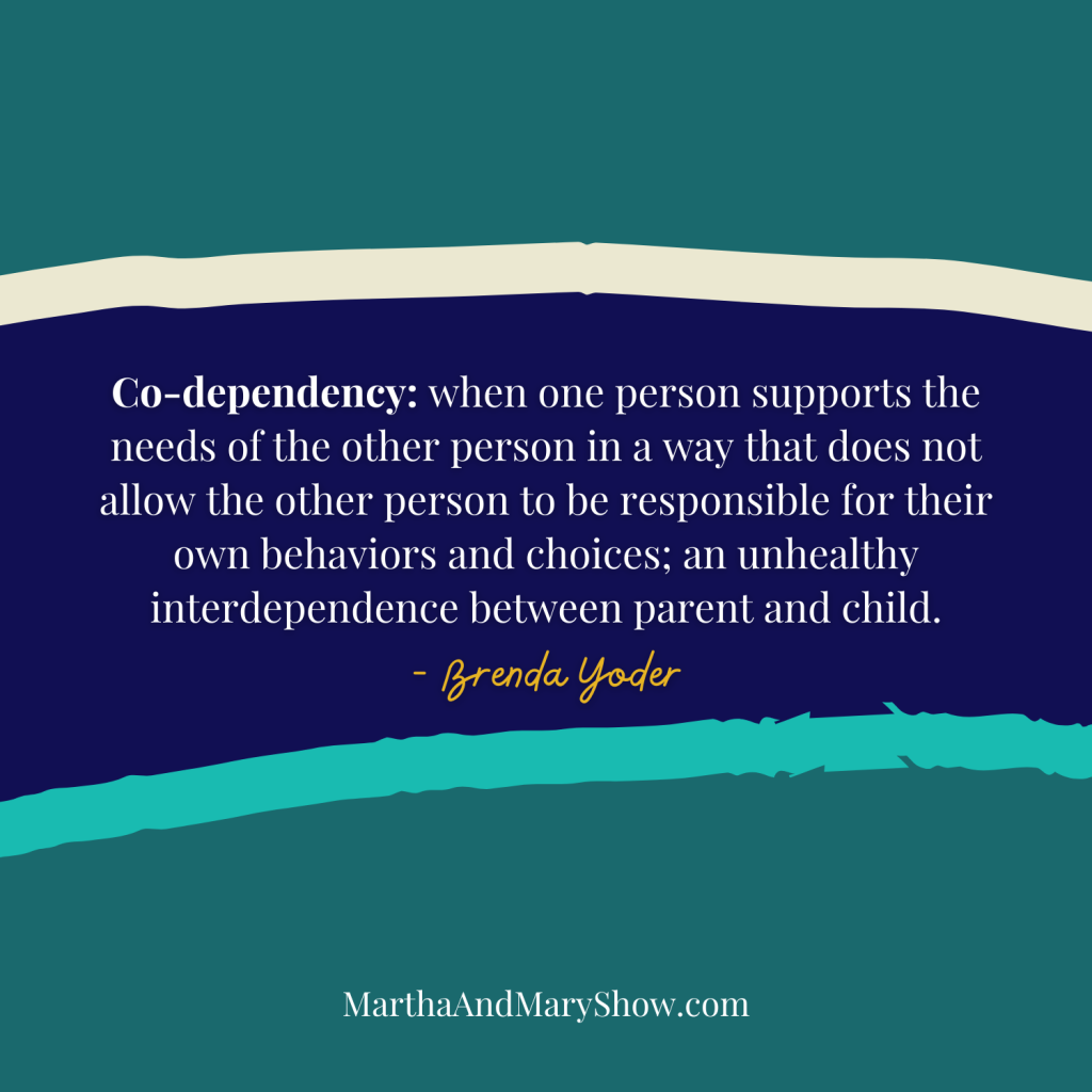 co-dependency definition Brenda Yoder