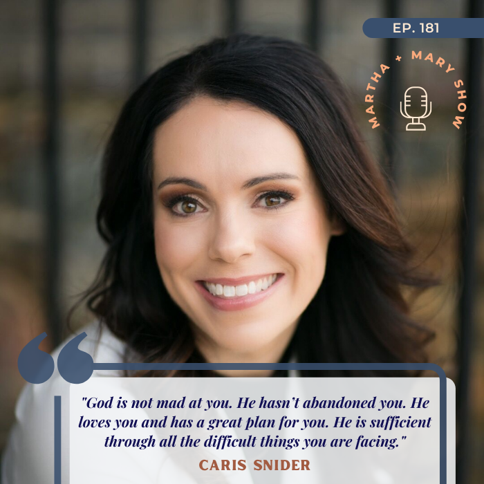 God has not abandoned you Caris Snider quote 