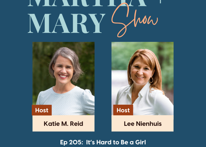 It's Hard to be a Girl Episode 205 Martha Mary Show podcast Katie Reid Lee Nienhuis
